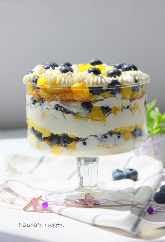 Reteta de Trifle cu afine si mango