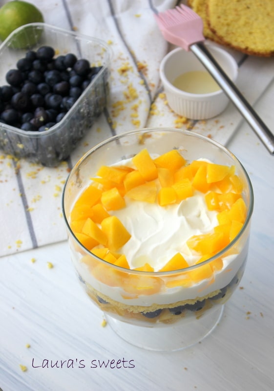 Reteta de Trifle cu afine si mango